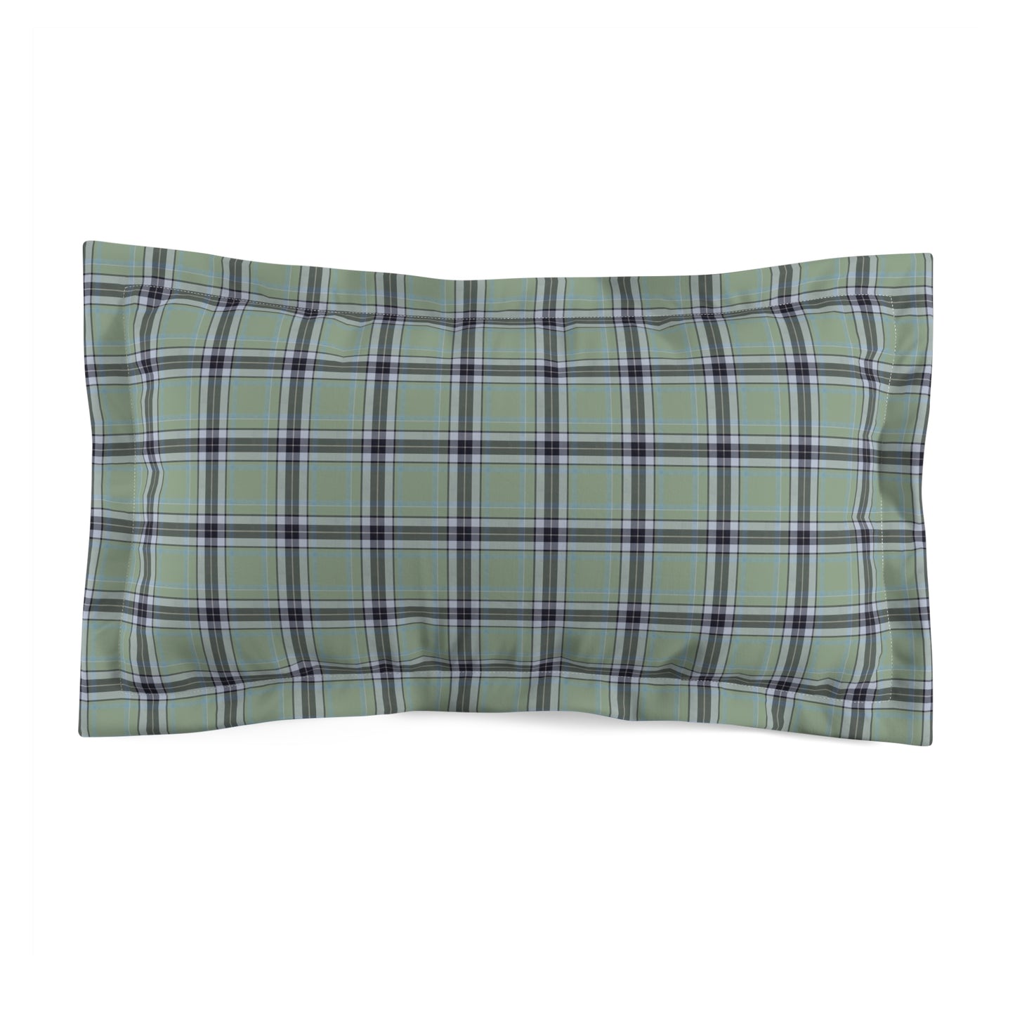 Green Plaid Pillow Sham | Buffalo Check Microfiber Pillowcase