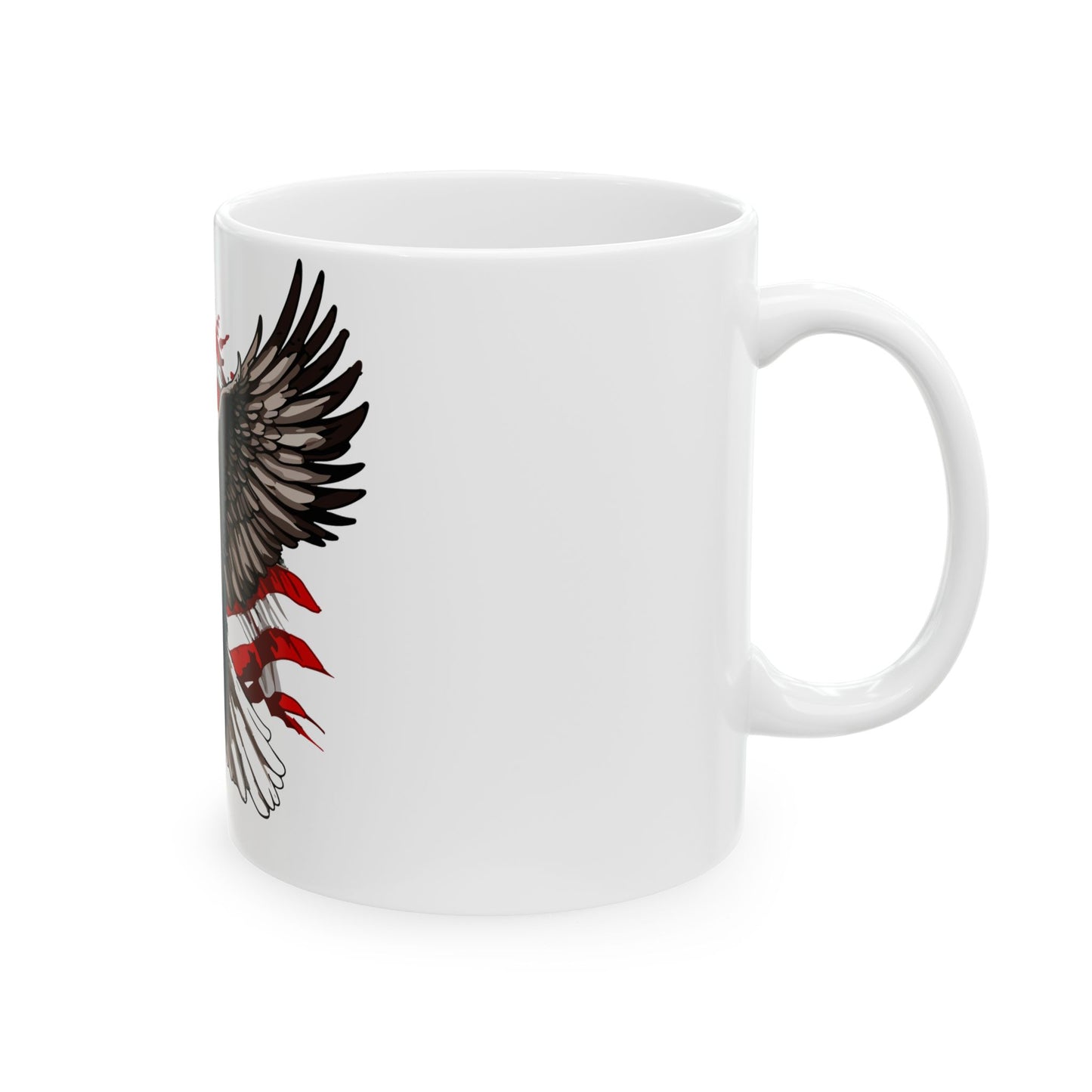 American Flag Bald Eagle Ceramic Mug — Patriotic Coffee Mug