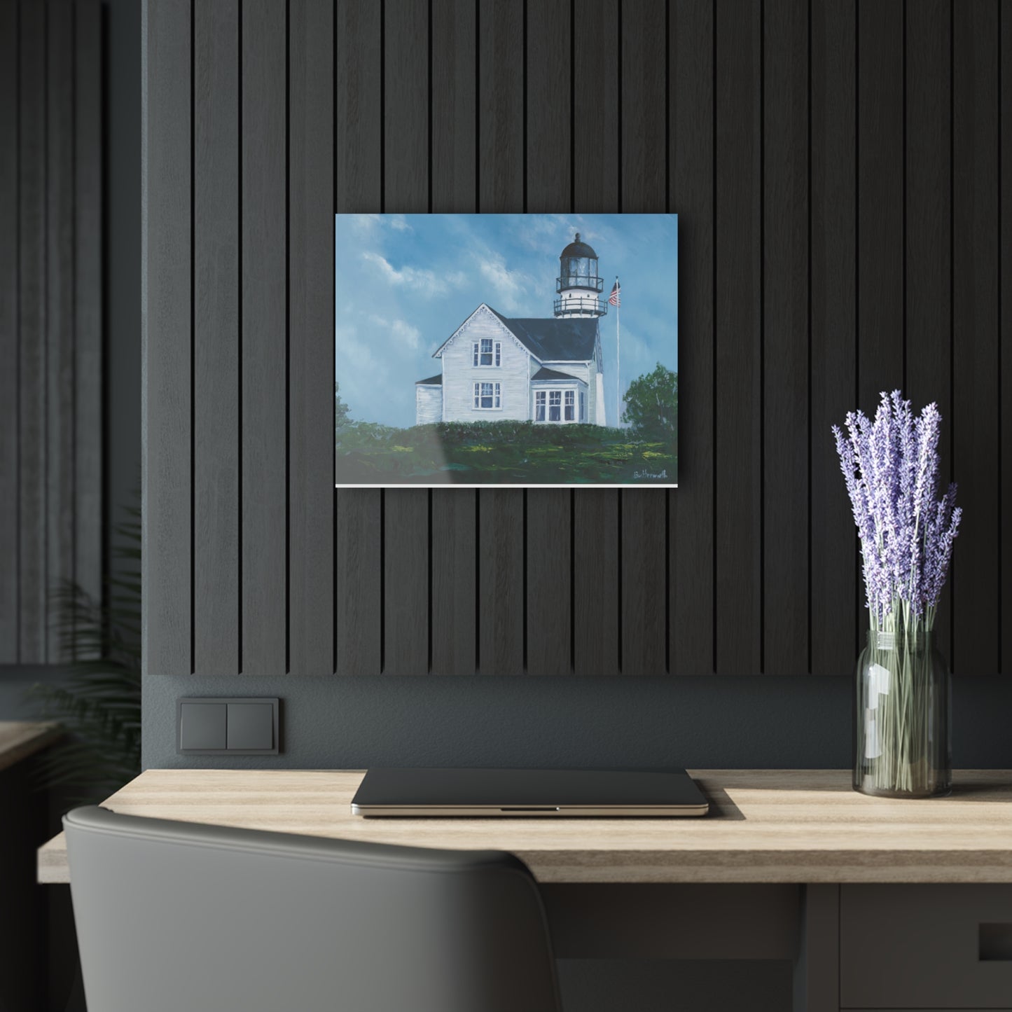 Cape Elizabeth Twin Lights Acrylic Print — Coastal Wall Art (French Cleat Hanging)