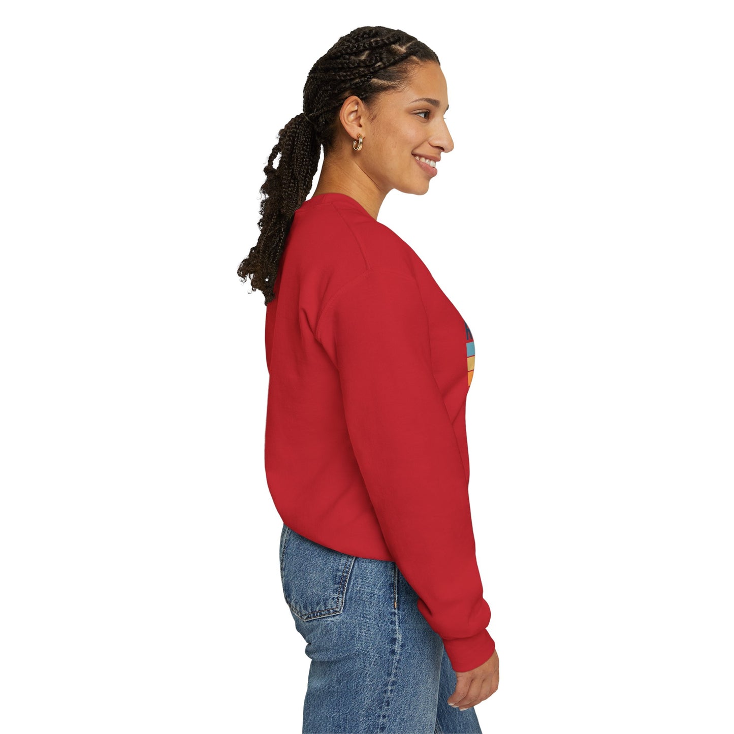 Ride the Wave Crewneck Sweatshirt — Retro Surf Wave Action