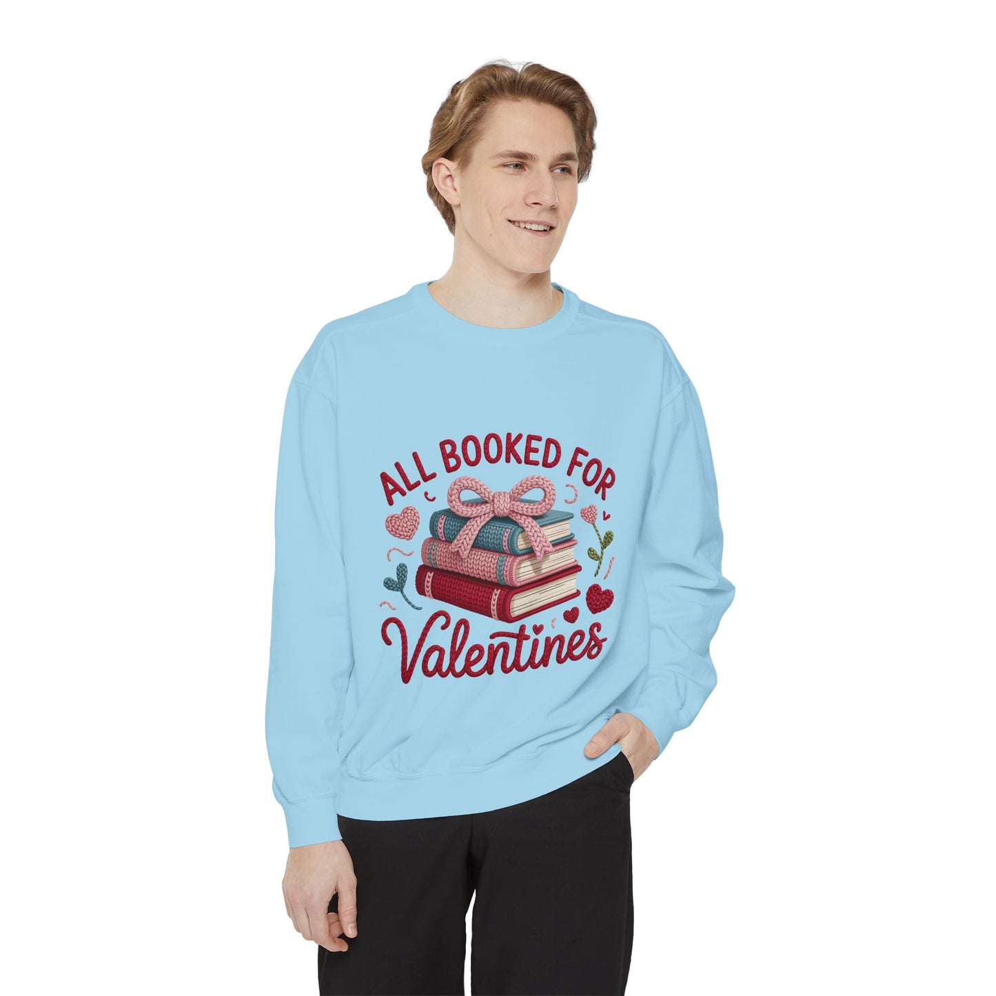 Valentine's 'All Booked for Valentines' Book Lover Sweatshirt