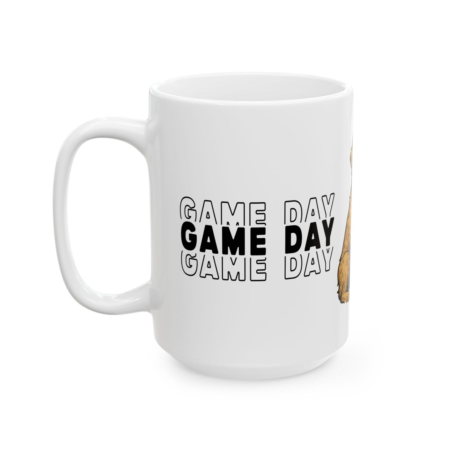 Golden Retriever with Football Mug | Game Day Coffee Cup