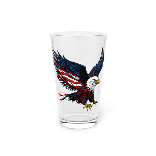 Patriotic Eagle Pint Glass — 16oz American Flag Glassware