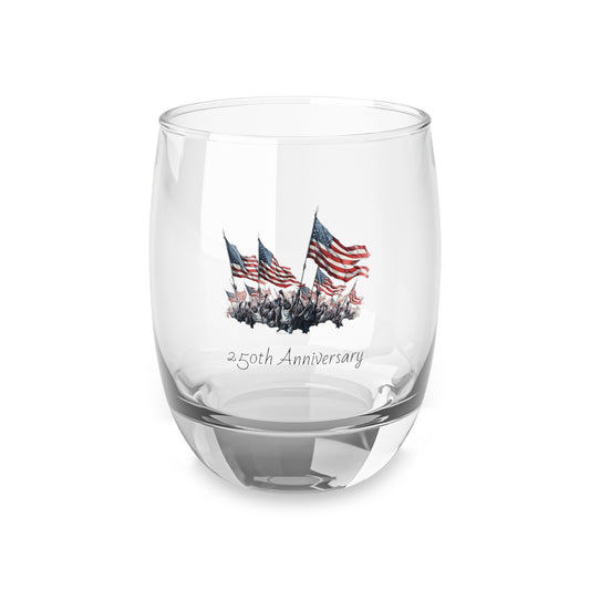 American Flag Whiskey Glass – 250th Anniversary Commemorative Rocks Glass