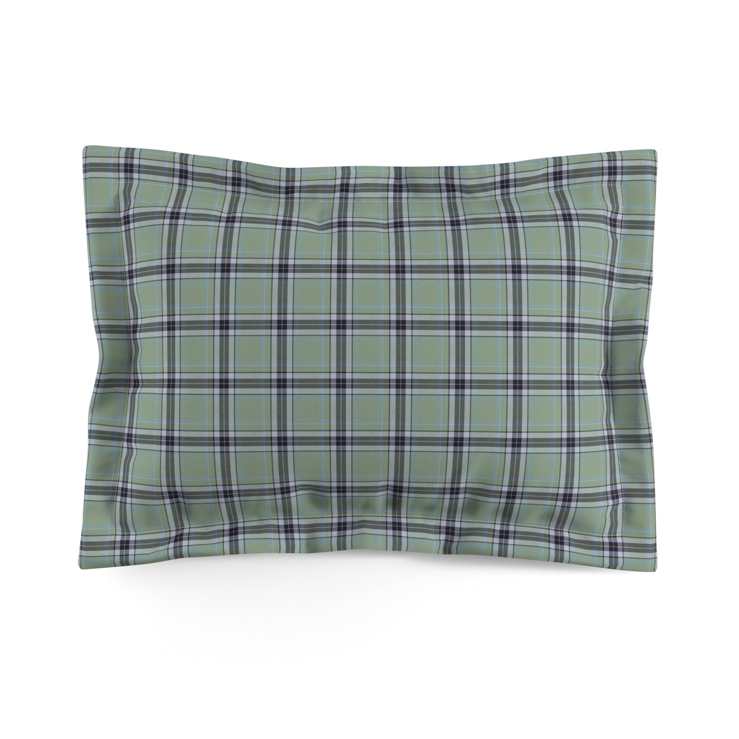 Green Plaid Pillow Sham | Buffalo Check Microfiber Pillowcase