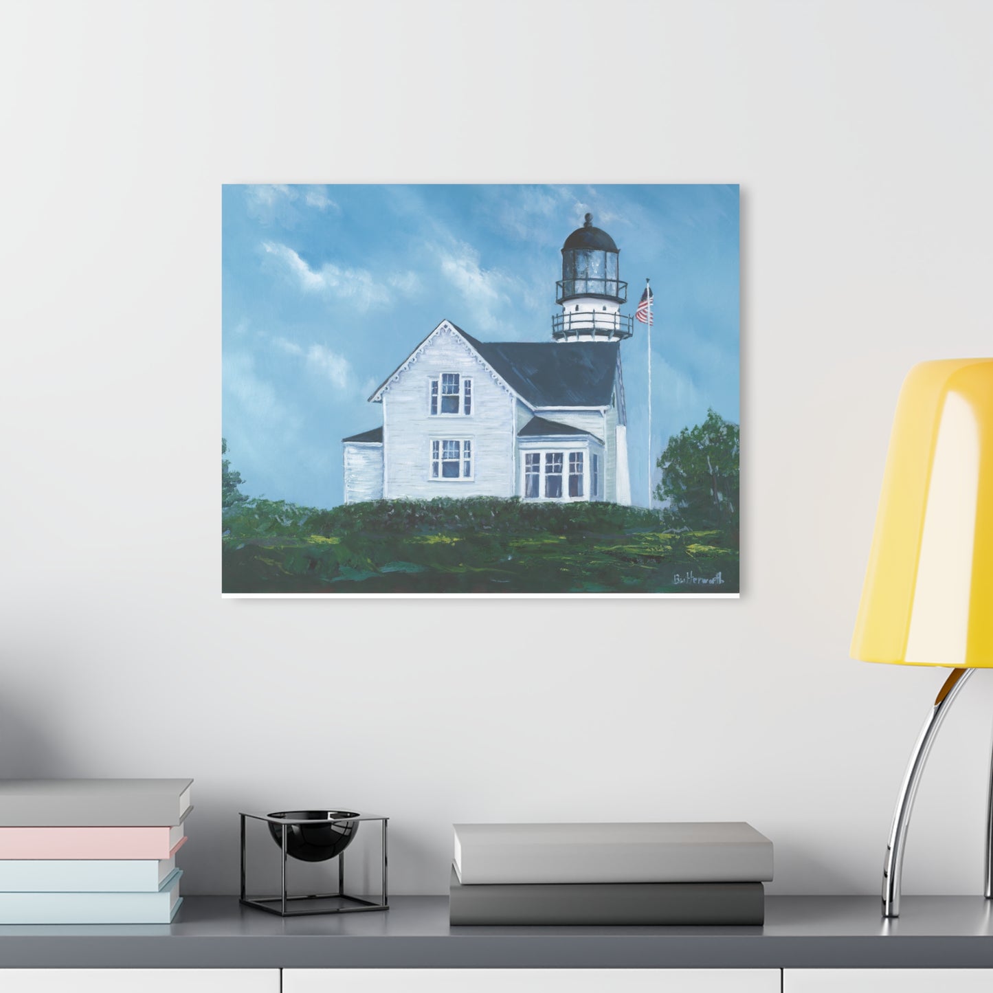 Cape Elizabeth Twin Lights Acrylic Print — Coastal Wall Art (French Cleat Hanging)