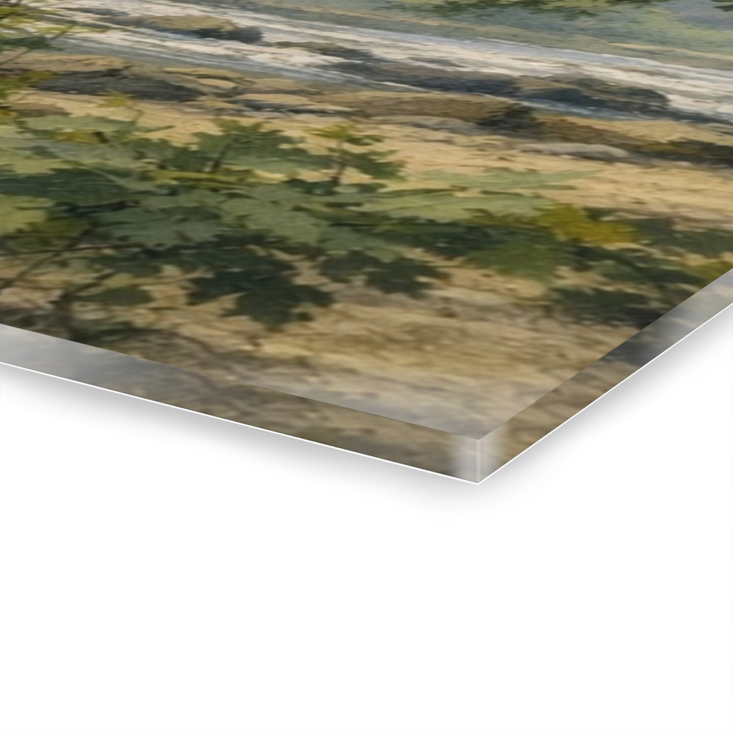 Misty Wire Bridge Acrylic Wall Art — New Portland Landscape (French Cleat Hanging)