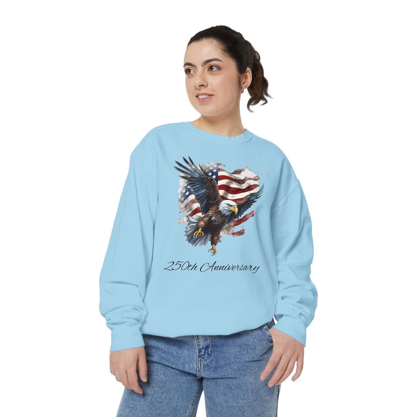 Patriotic Eagle 250th Anniversary American Flag Sweatshirt