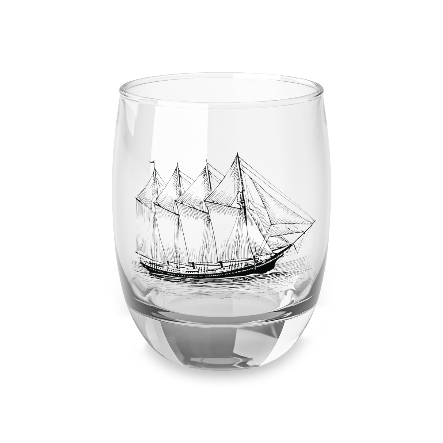 Nautical Whiskey Glass, Sailor Gift, Beach Barware, Anchor Decor, Maritime Glassware - Scotch Bourbon Drinking Glass
