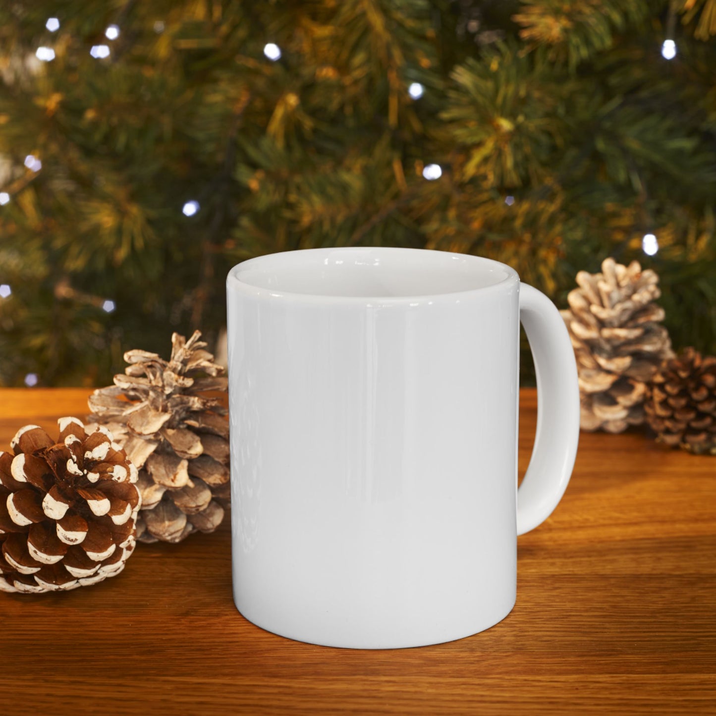 Santa Christmas Ceramic Mug, Reindeer Coffee Cup, Holiday Drinkware, Festive Tea Mug, Christmas Gift Idea