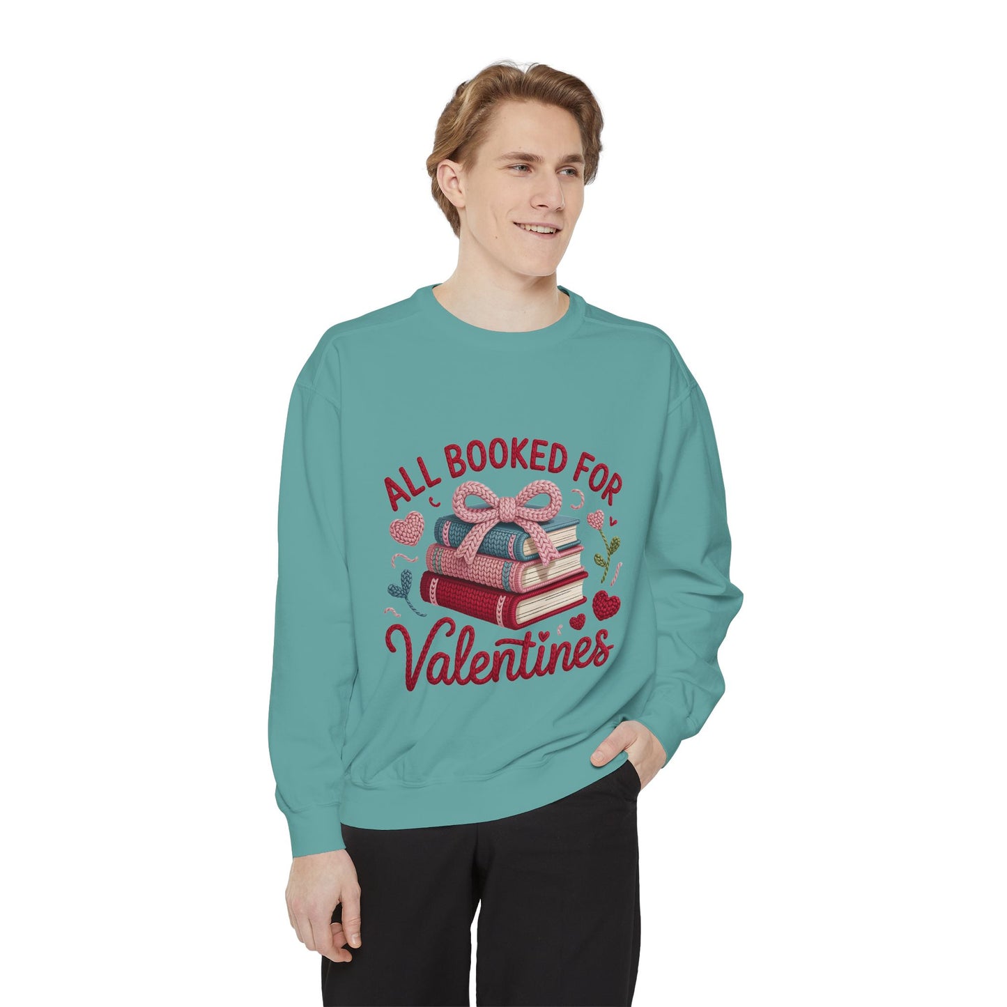 Valentine's 'All Booked for Valentines' Book Lover Sweatshirt