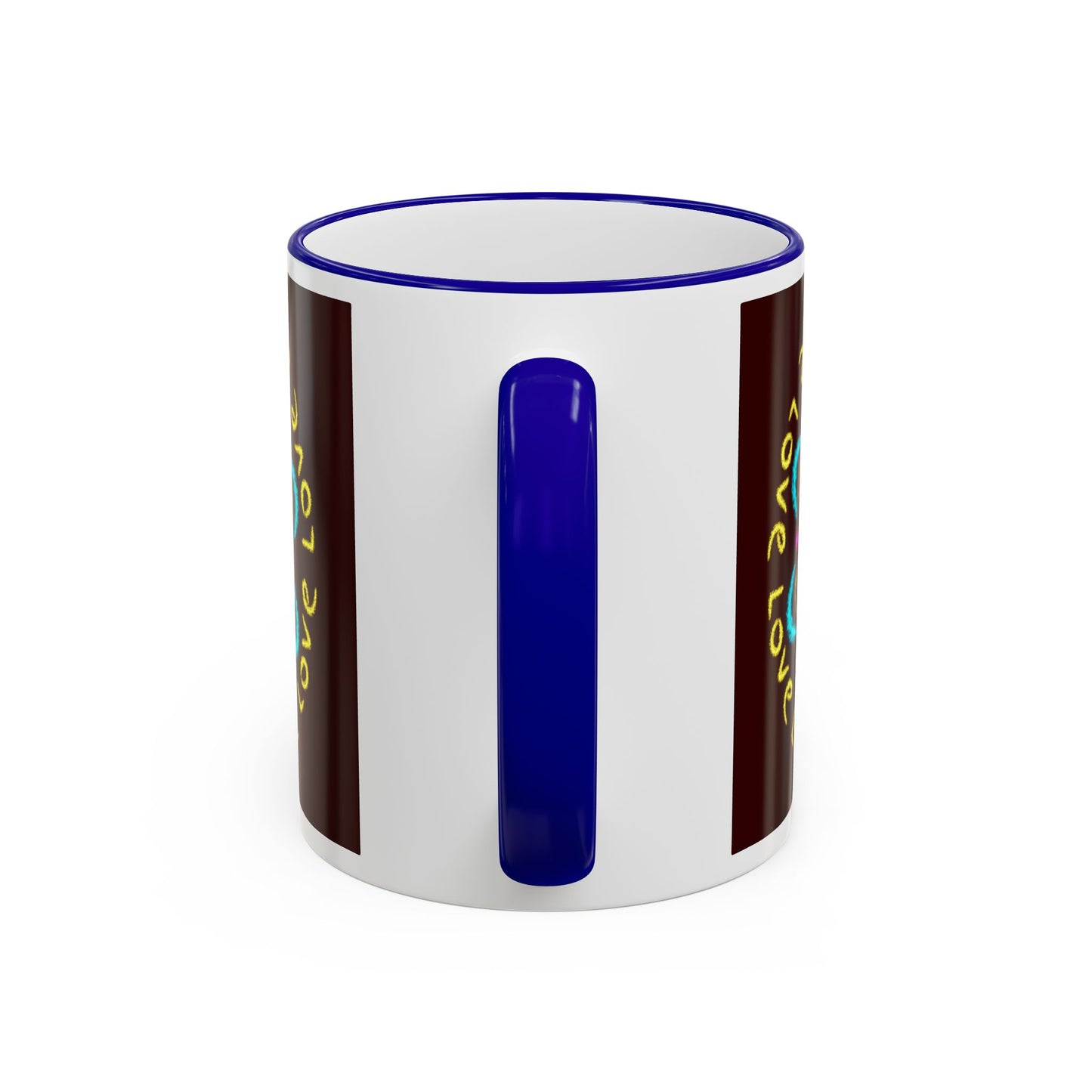 Love Mandala Accent Rim Mug — Ceramic 11oz/15oz