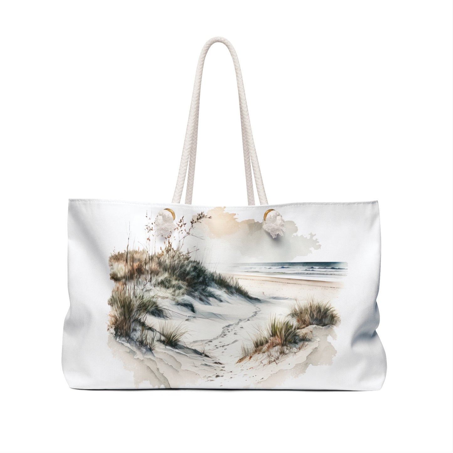 Coastal Dune Beach Scene Weekender Bag | Seaside Landscape Tote