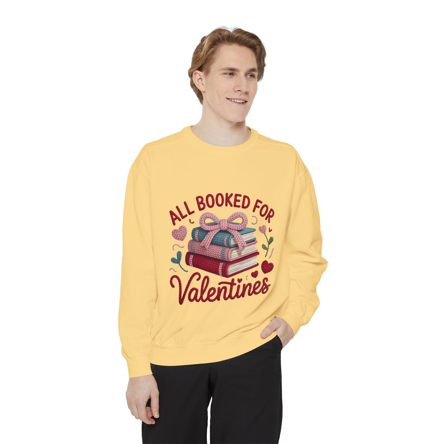 Valentine's 'All Booked for Valentines' Book Lover Sweatshirt