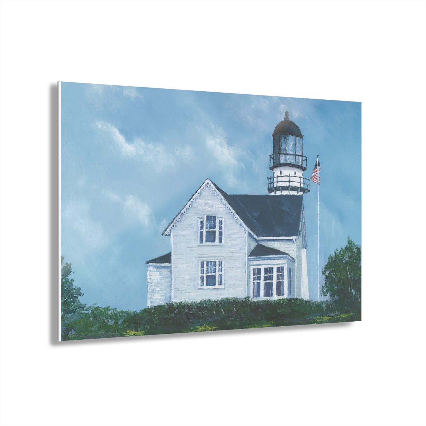 Cape Elizabeth Twin Lights Coastal Maine Acrylic Print — French Cleat Wall Art