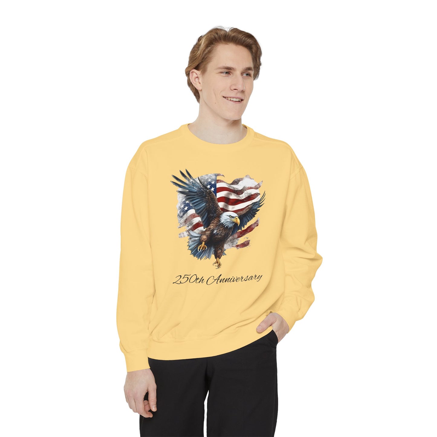 Patriotic Eagle 250th Anniversary American Flag Sweatshirt