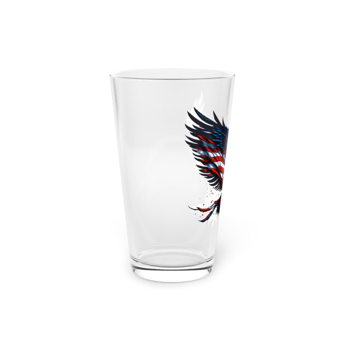 Patriotic Eagle Pint Glass — 16oz American Flag Glassware