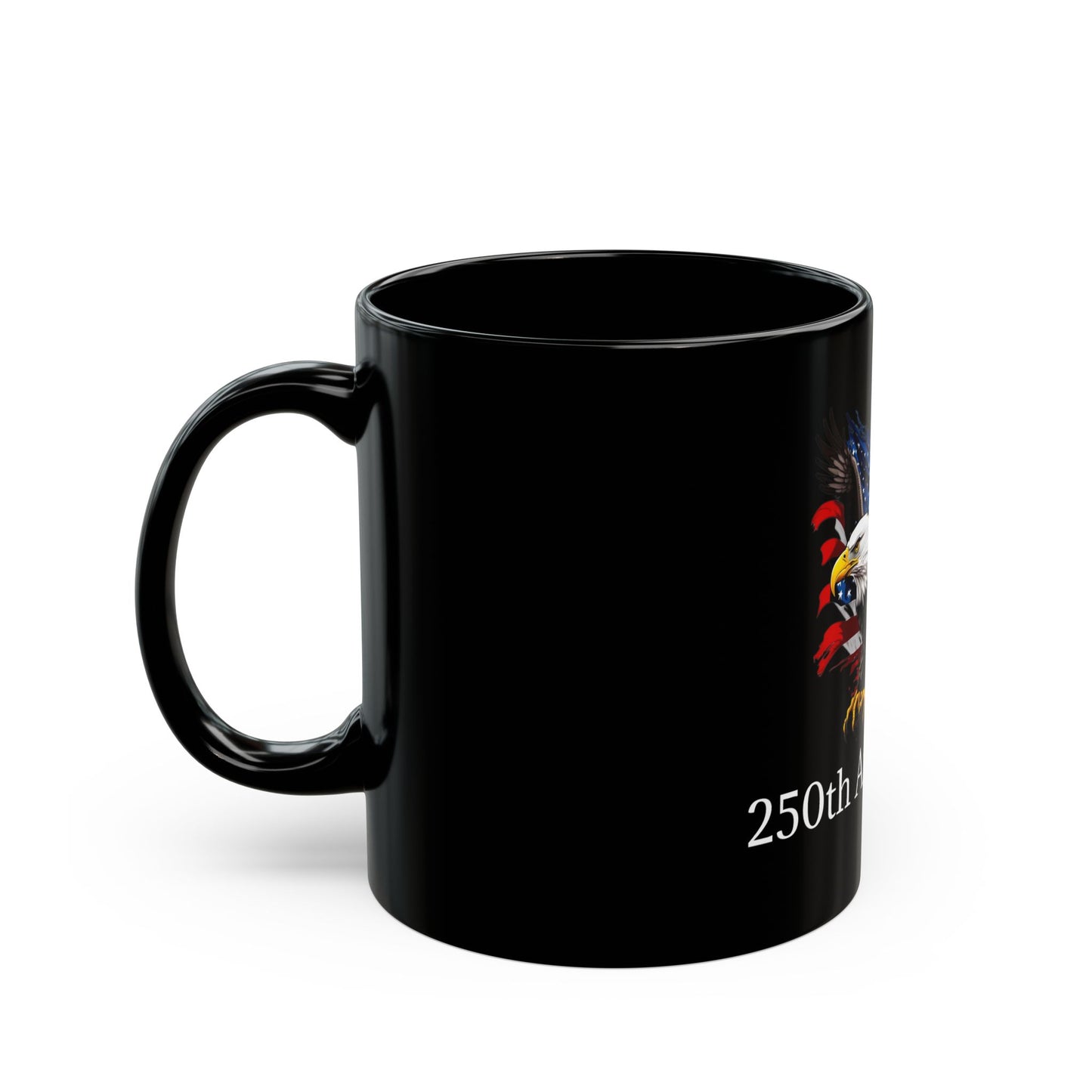 Bald Eagle with American Flag 250th Anniversary Mug