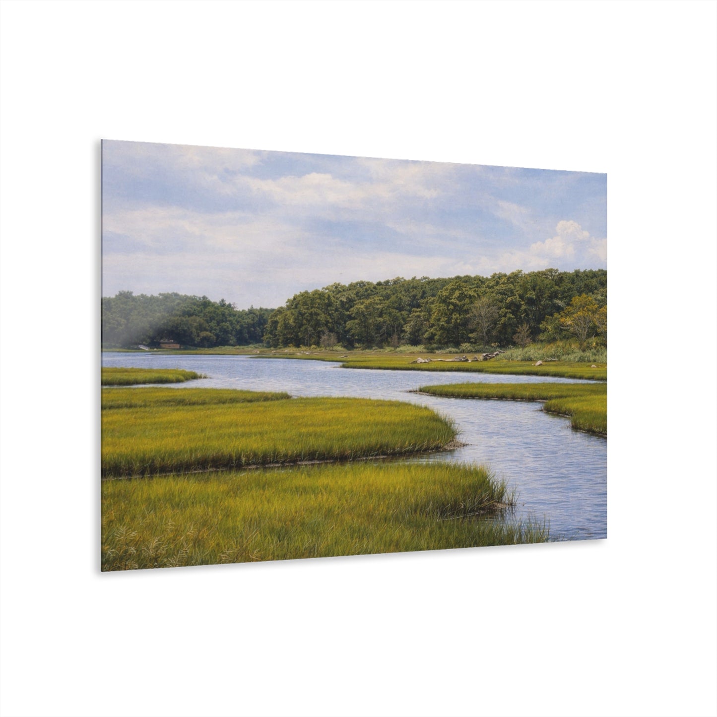 Marshland Serenity Acrylic Print – Scenic River Landscape Wall Art (French Cleat Hanging)