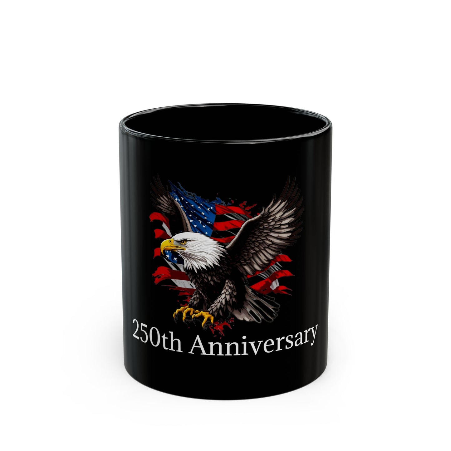 Bald Eagle with American Flag 250th Anniversary Mug