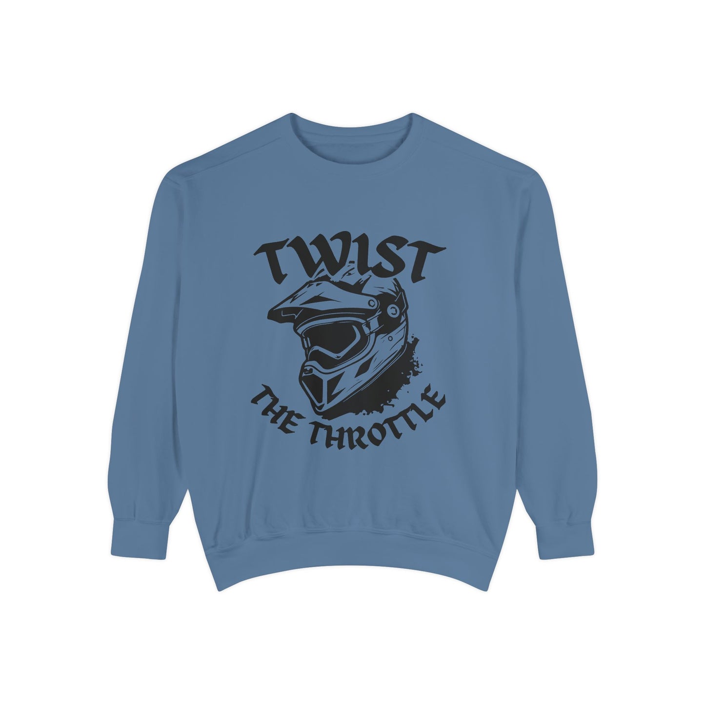 Twist the Throttle Motorcycle Helmet Sweatshirt — Biker Graphic Pullover