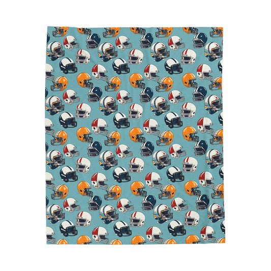 Game Day Football Velveteen Plush Blanket | Stadium Team Throw