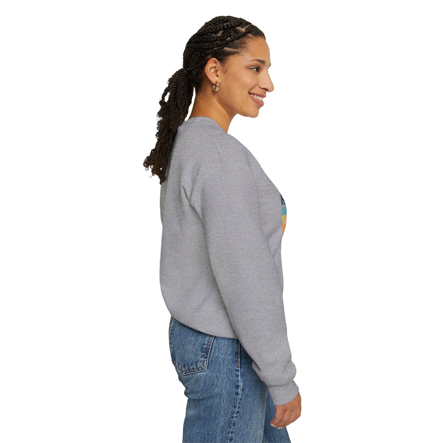 Ride the Wave Crewneck Sweatshirt — Retro Surf Wave Action
