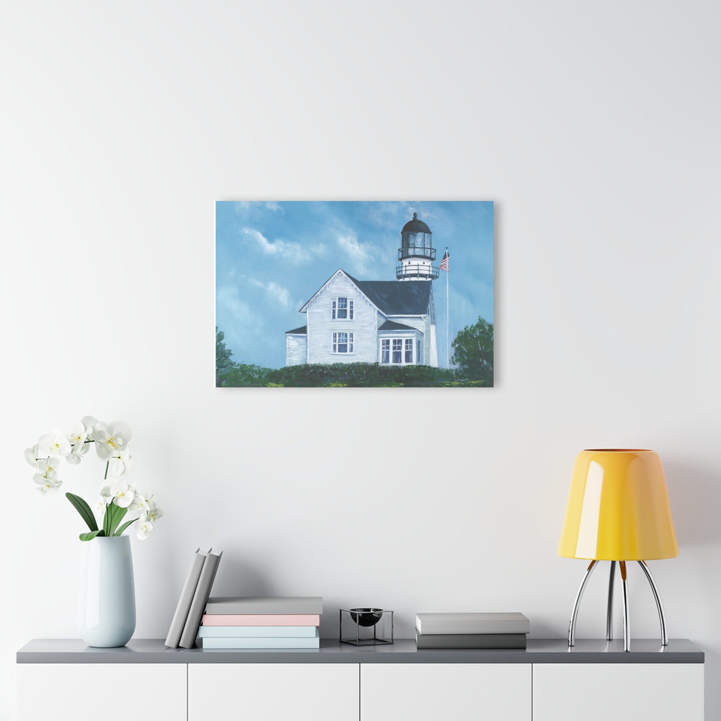 Cape Elizabeth Twin Lights Coastal Maine Acrylic Print — French Cleat Wall Art