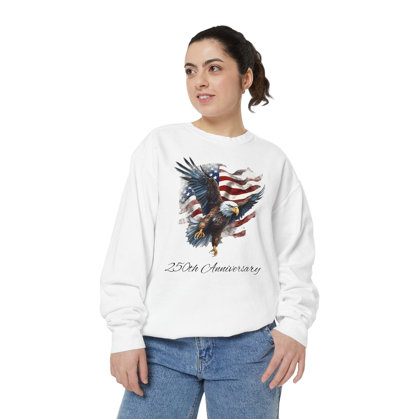 Patriotic Eagle 250th Anniversary American Flag Sweatshirt