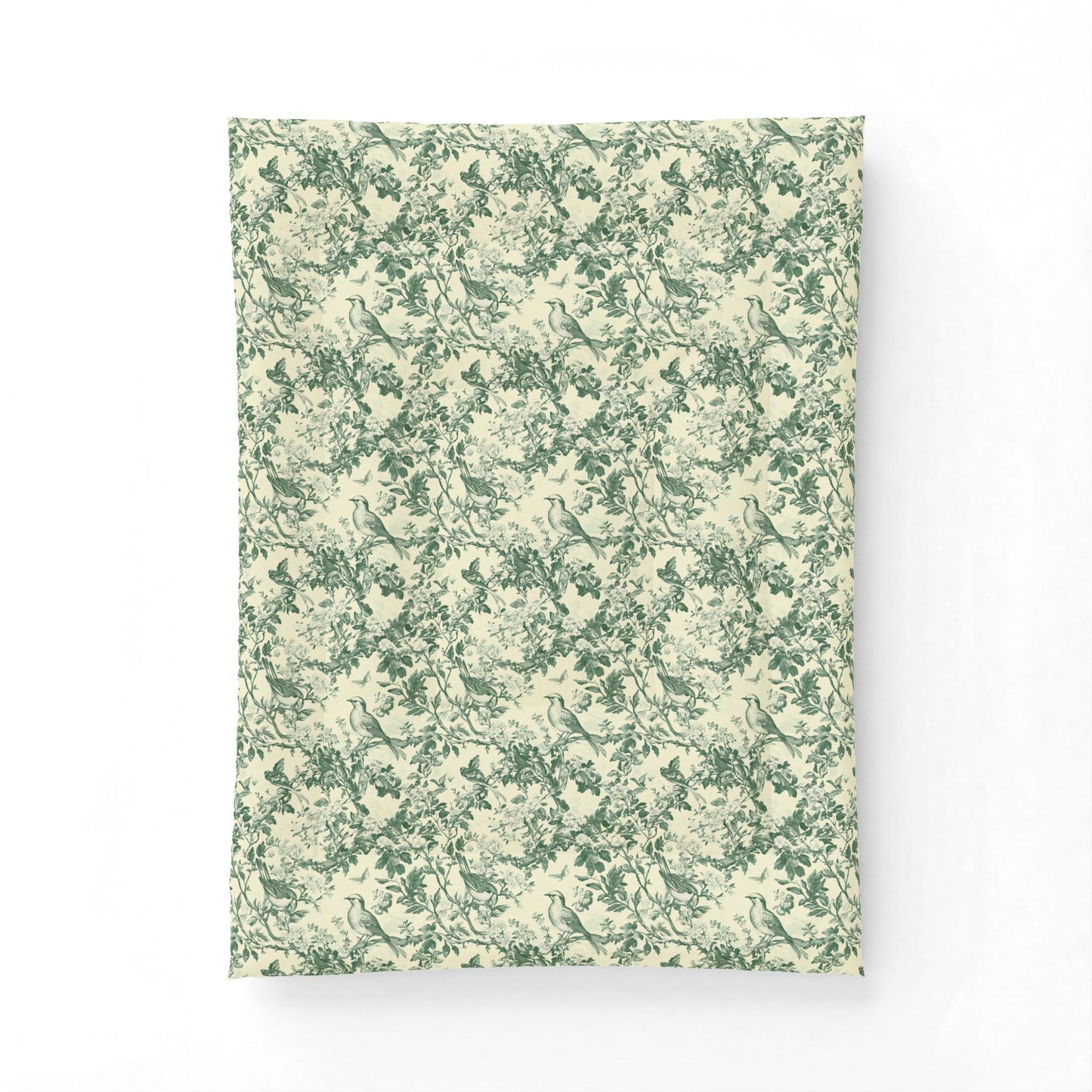 Botanical Green Vine Cotton Comforter — Floral Bedding for Cozy, Natural Bedroom