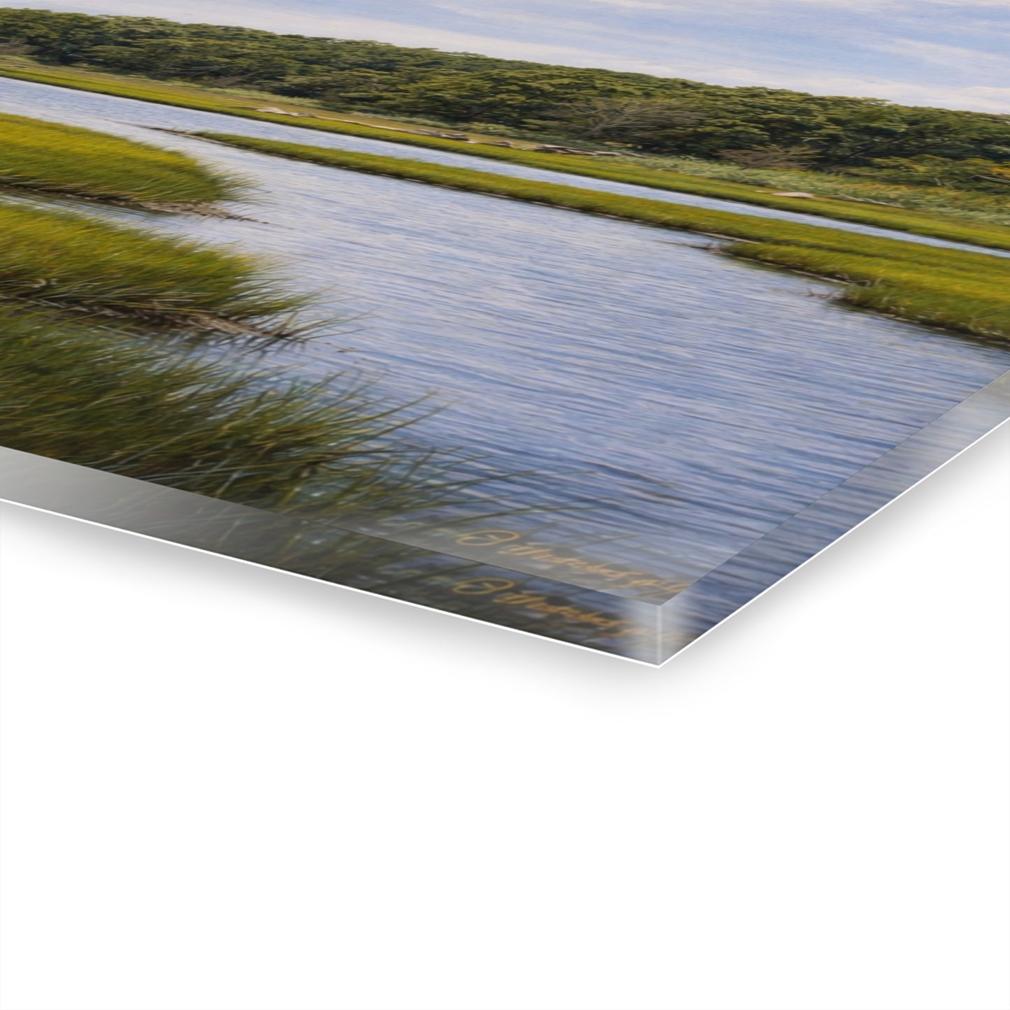 Marshland Serenity Acrylic Print – Scenic River Landscape Wall Art (French Cleat Hanging)