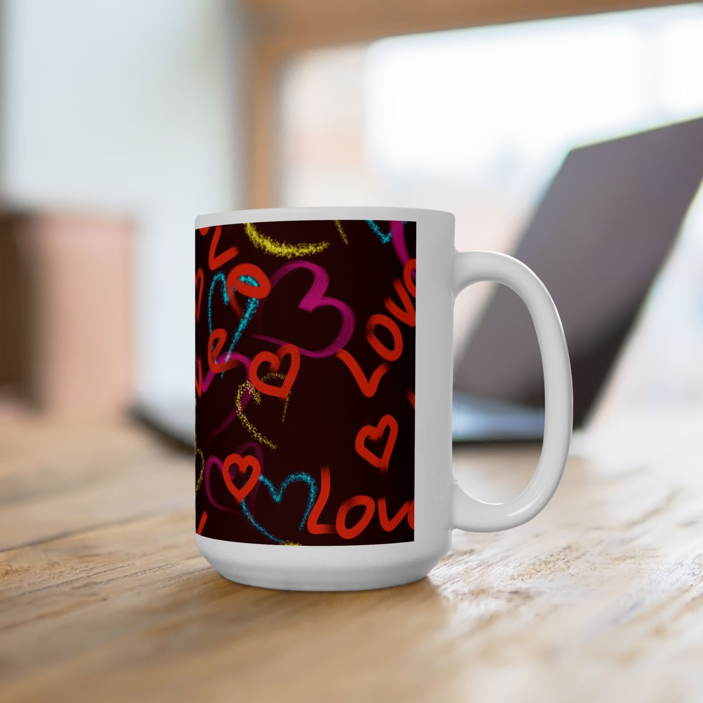 Valentine's Love Hearts Ceramic Mug (11oz & 15oz) – Valentine's Day Gift