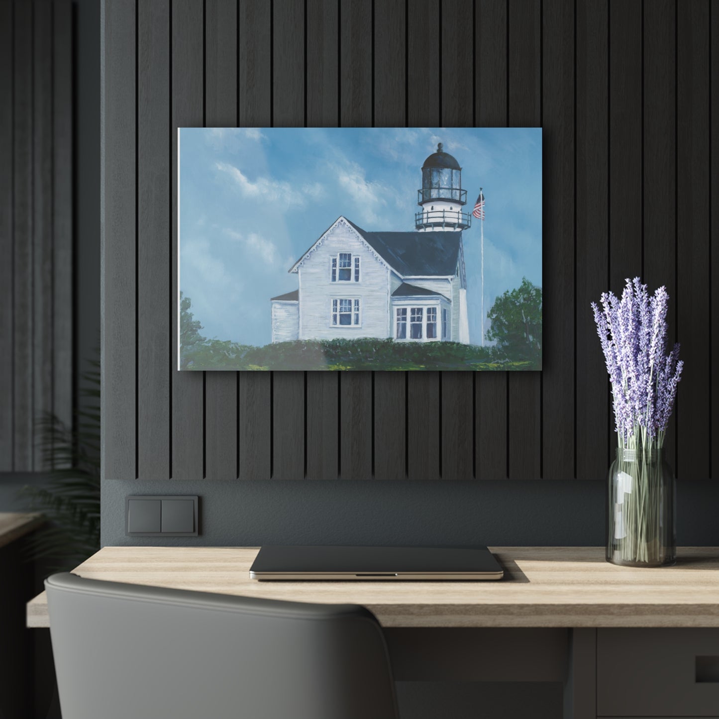 Cape Elizabeth Twin Lights Coastal Maine Acrylic Print — French Cleat Wall Art