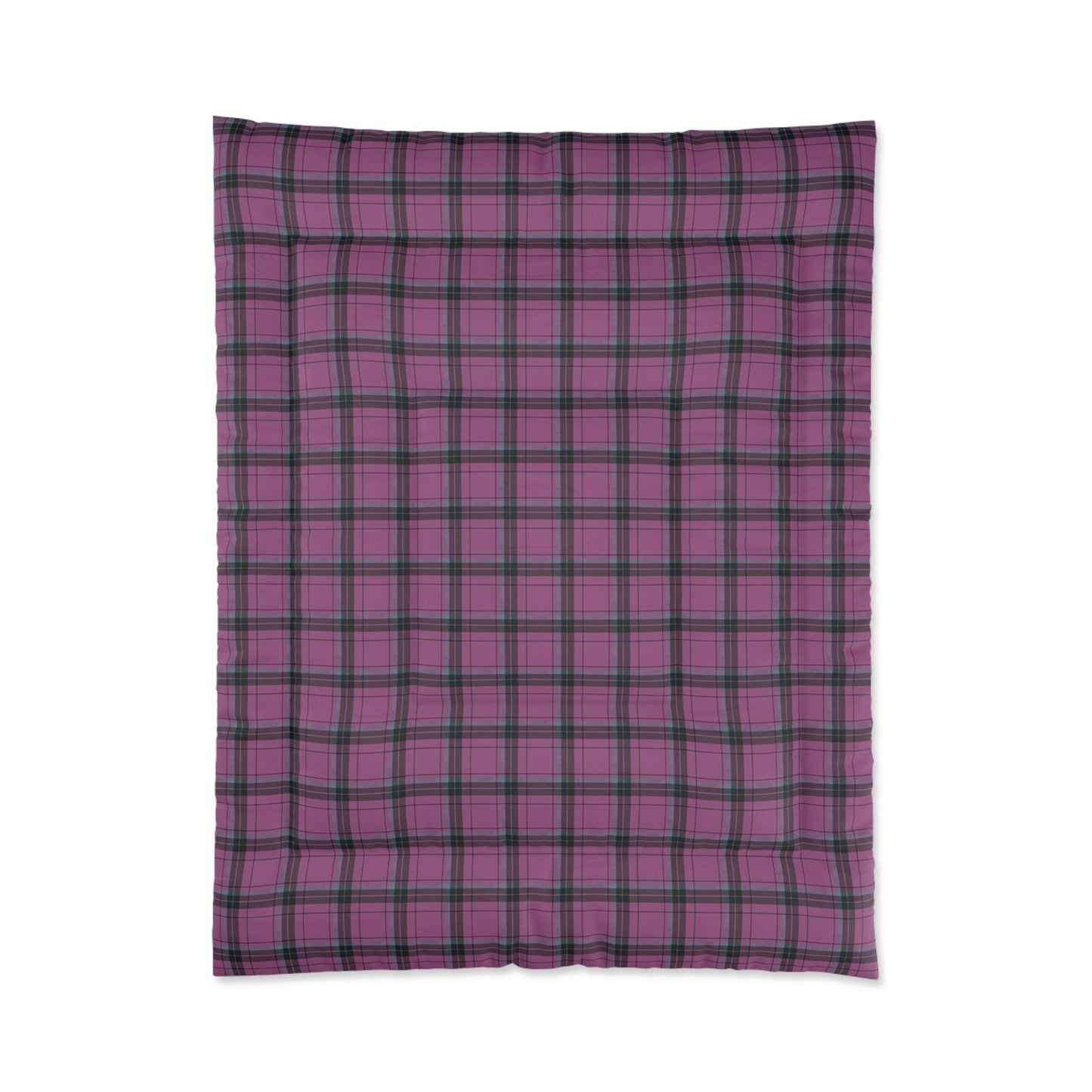 Plaid Comforter — Purple & Black Tartan Bedding