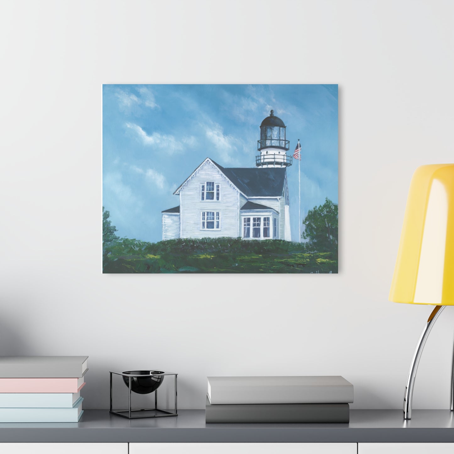 Cape Elizabeth Twin Lights Coastal Maine Acrylic Print — French Cleat Wall Art