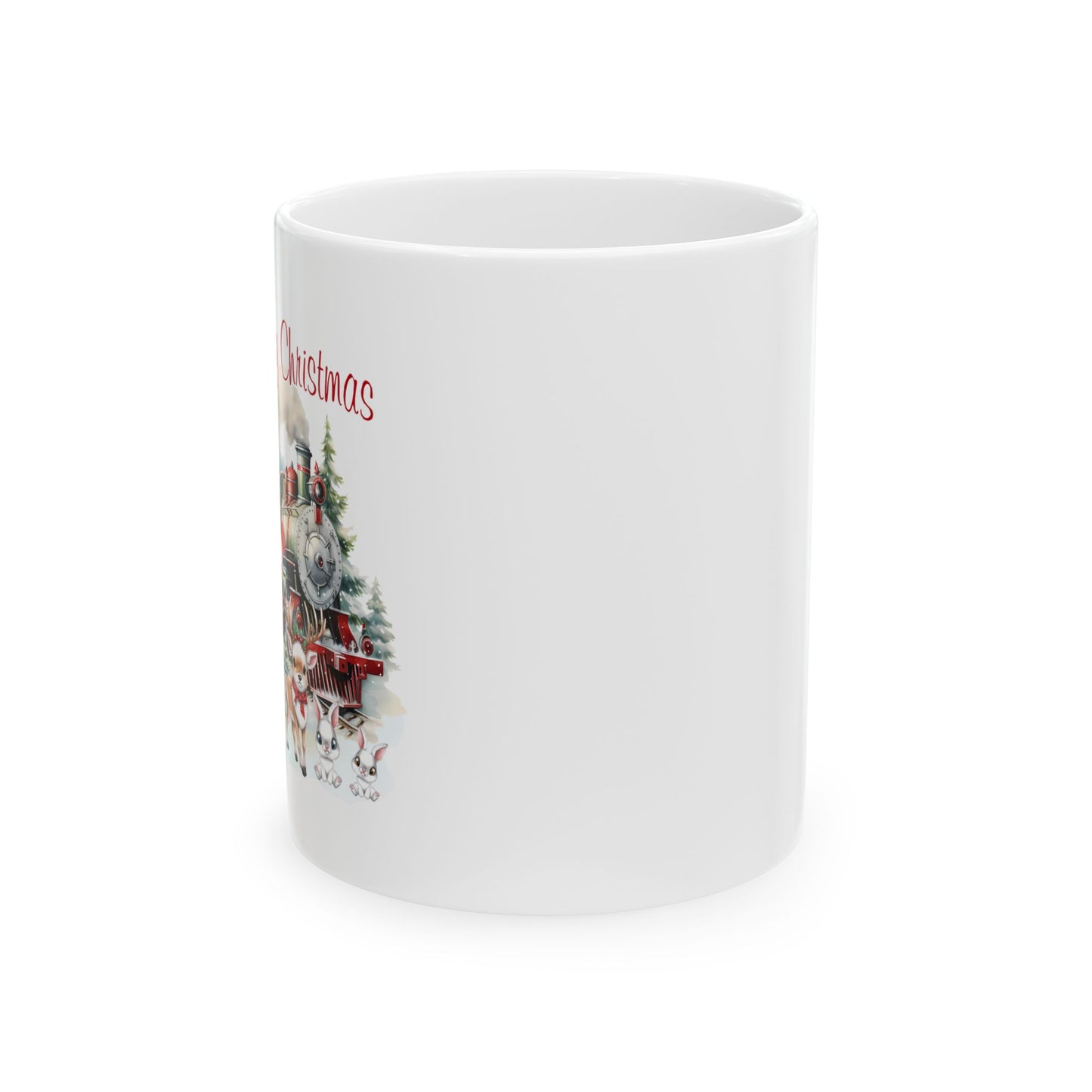 Santa Christmas Ceramic Mug, Reindeer Coffee Cup, Holiday Drinkware, Festive Tea Mug, Christmas Gift Idea