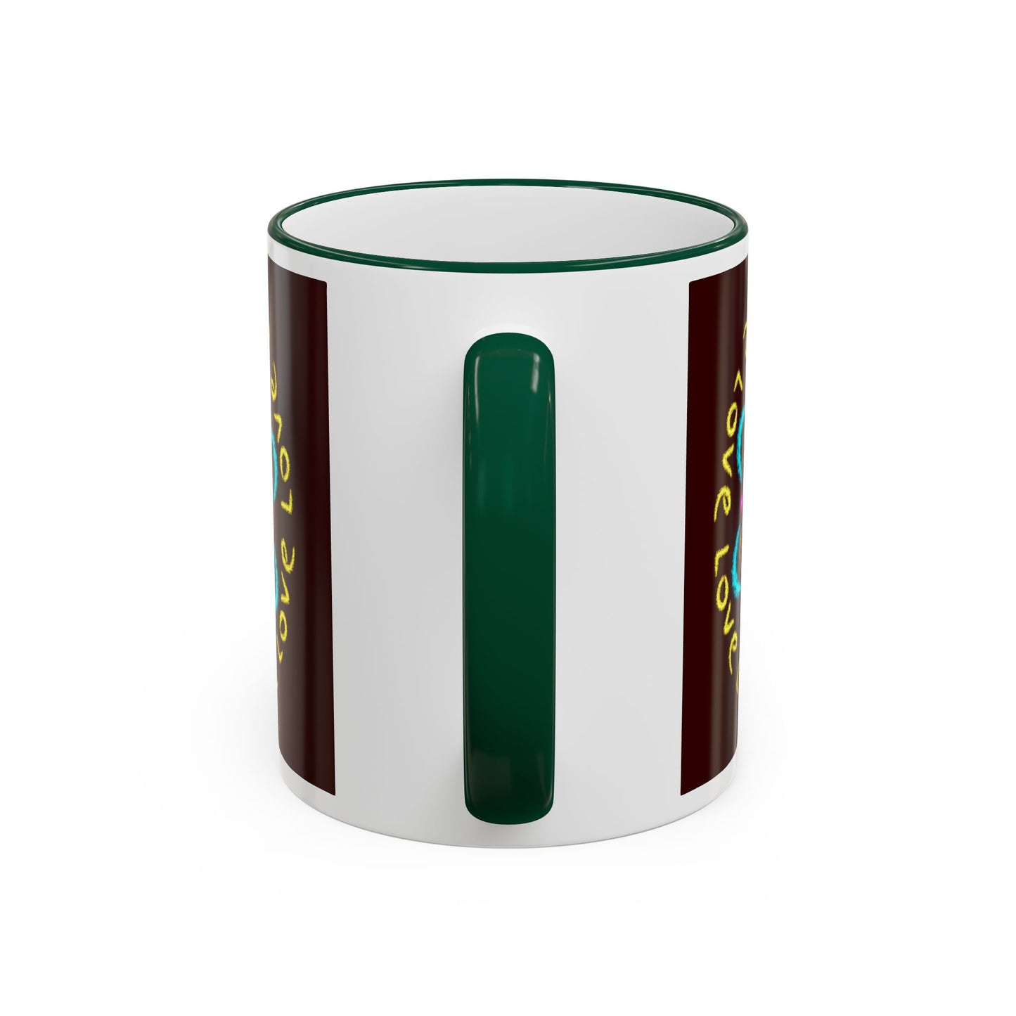 Love Mandala Accent Rim Mug — Ceramic 11oz/15oz
