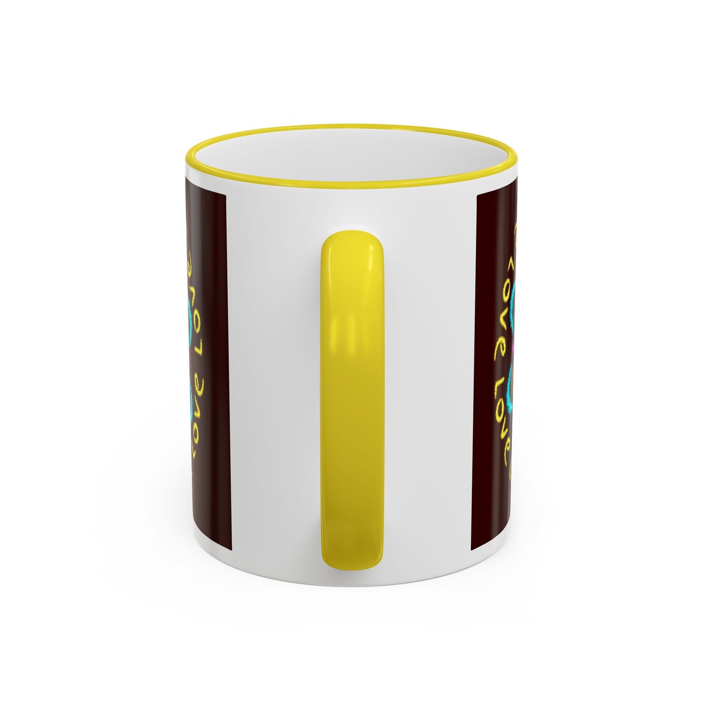 Love Mandala Accent Rim Mug — Ceramic 11oz/15oz