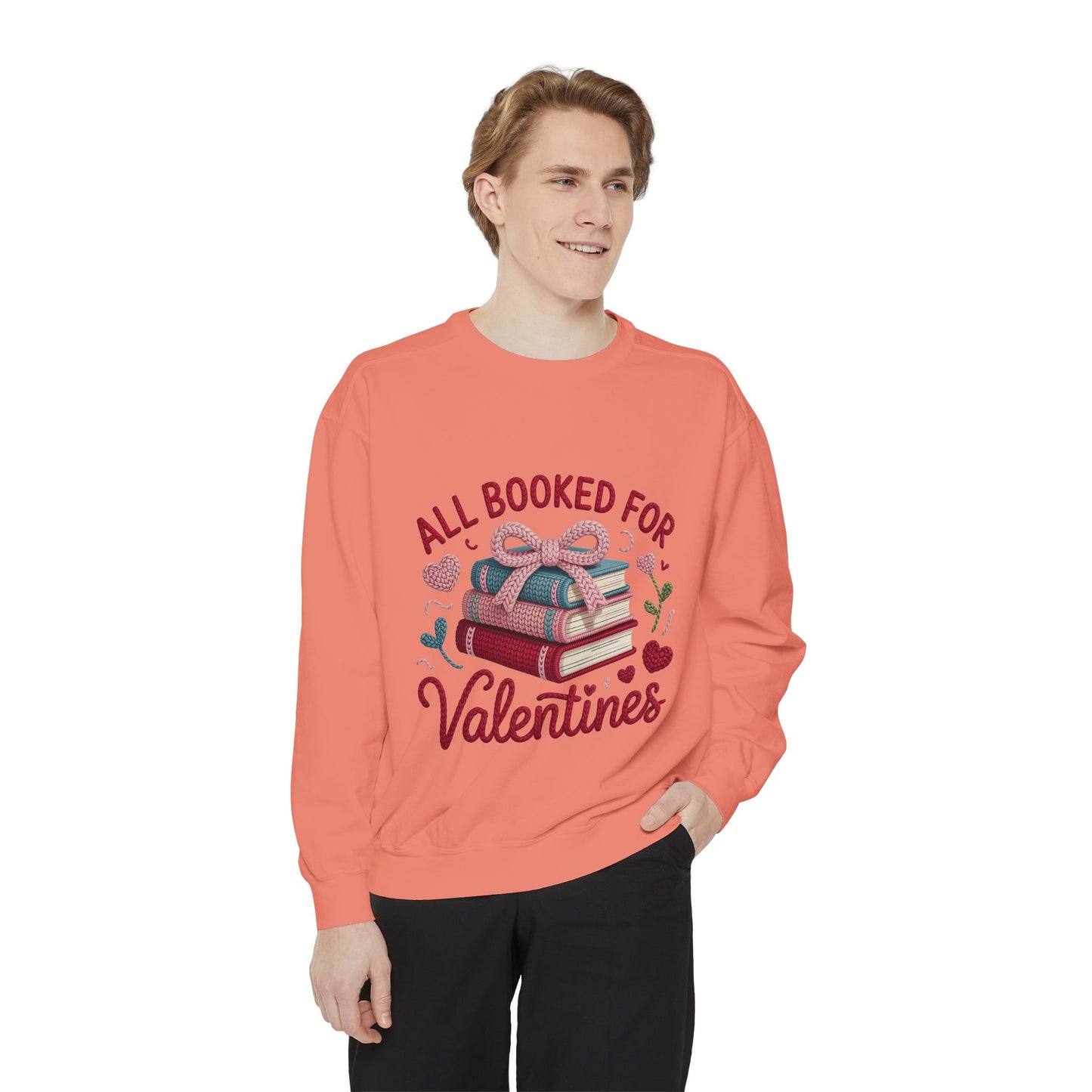 Valentine's 'All Booked for Valentines' Book Lover Sweatshirt