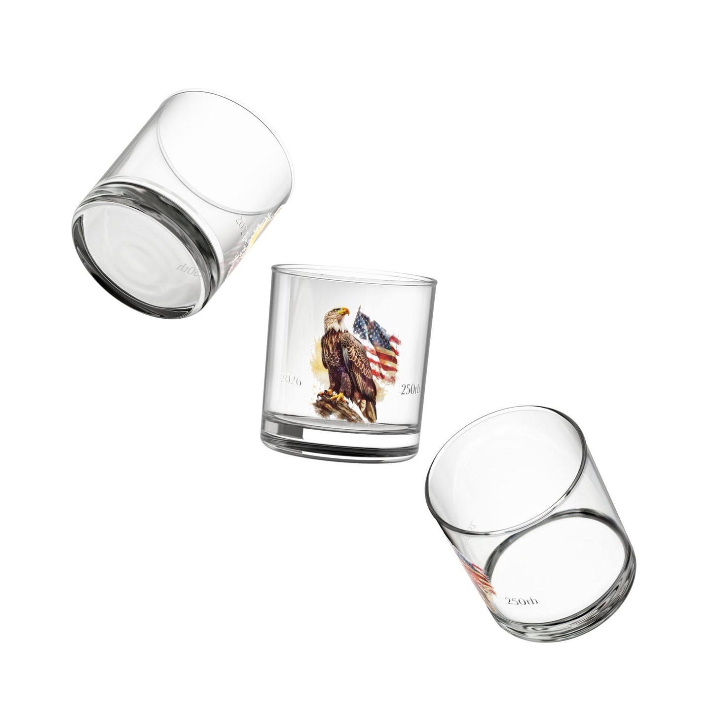250th Anniversary Patriotic Eagle 10oz Rocks Glass — 2026 Commemorative