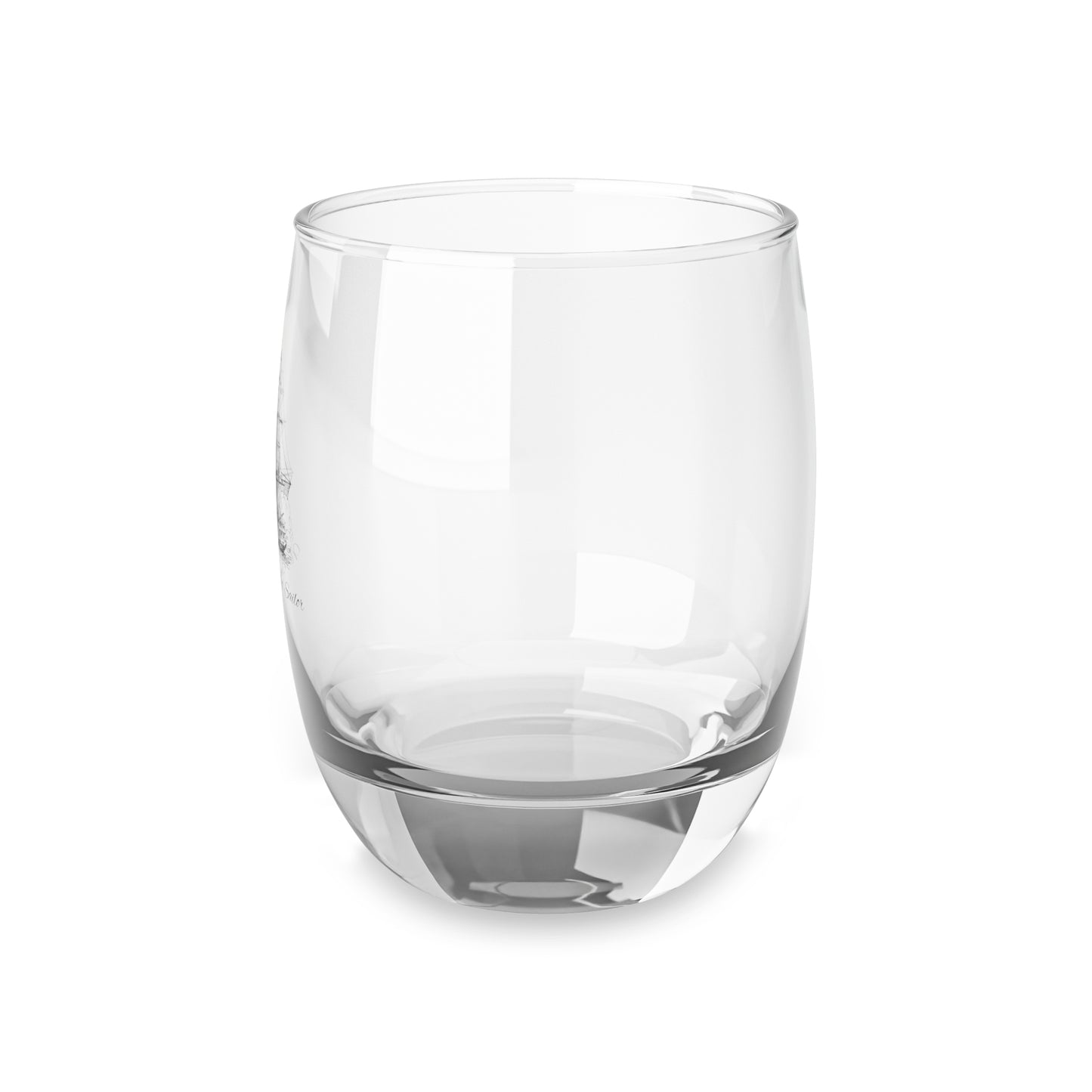 Nautical Whiskey Glass — Ship Etched Barware Gift for Sailors & Whiskey Lovers