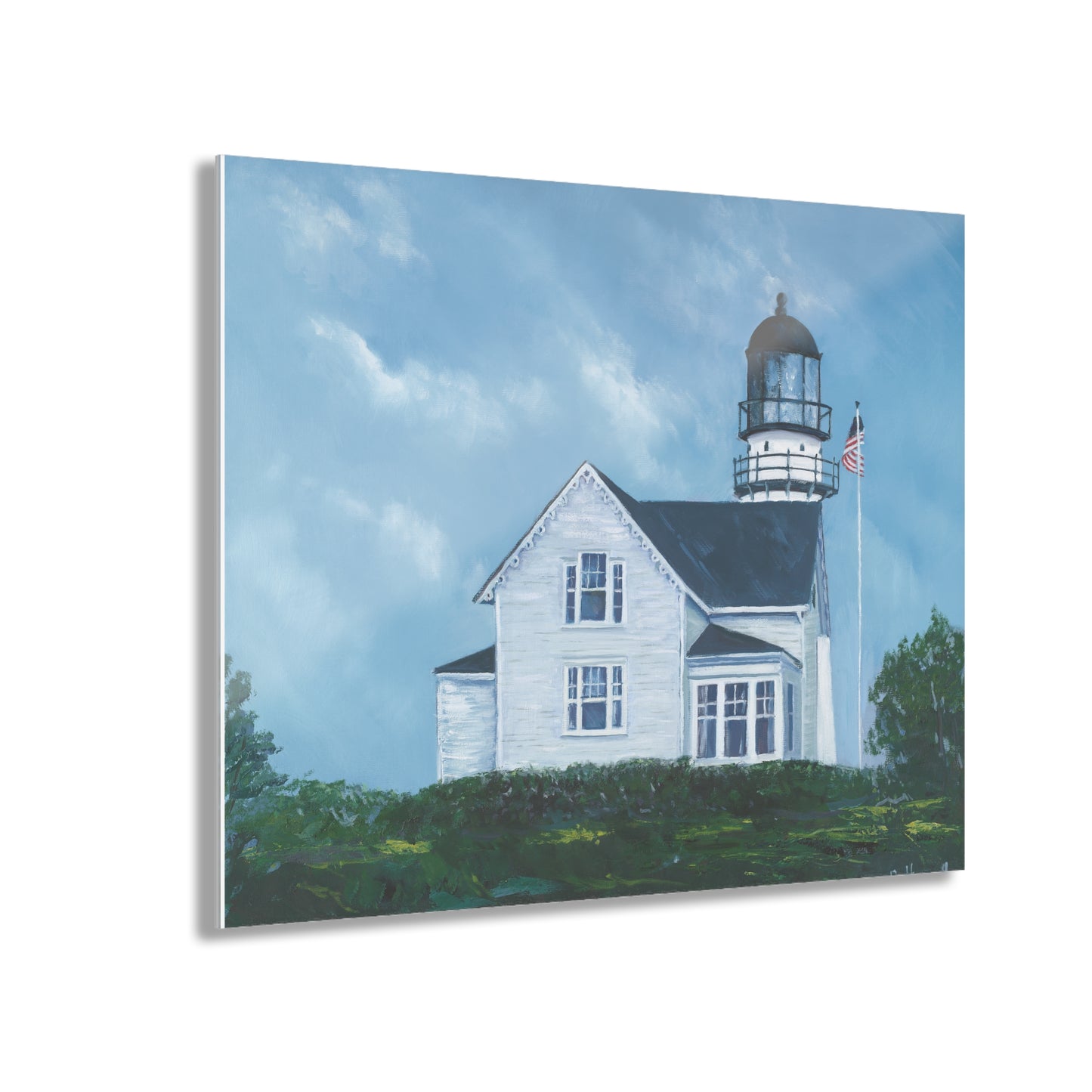 Cape Elizabeth Twin Lights Coastal Maine Acrylic Print — French Cleat Wall Art