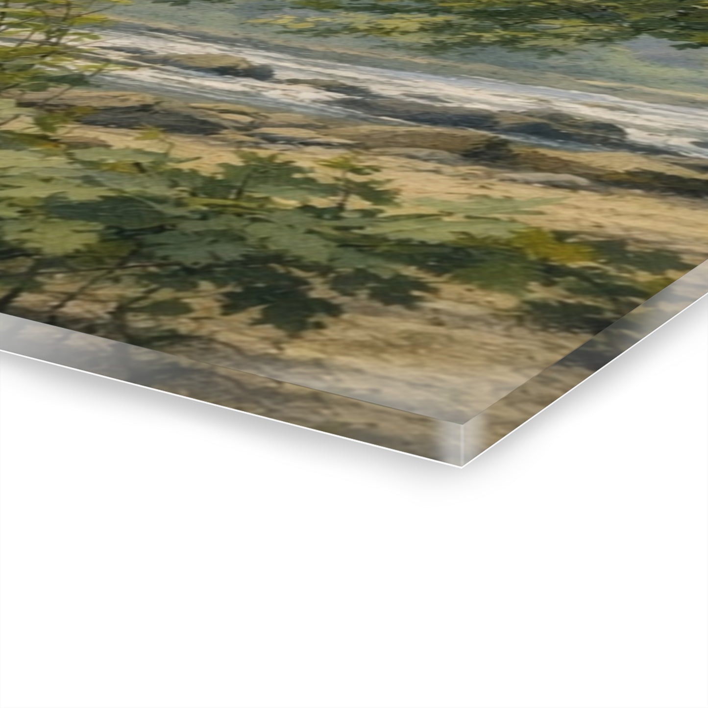 Misty Wire Bridge Acrylic Wall Art — New Portland Landscape (French Cleat Hanging)