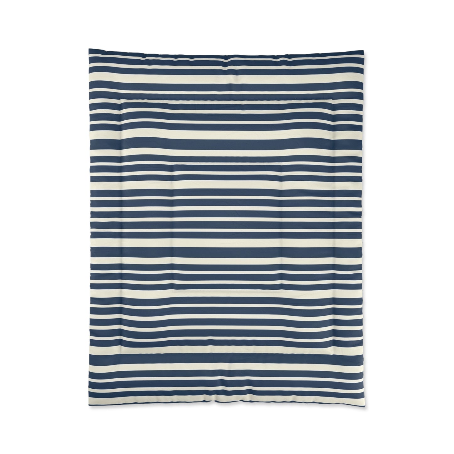 Navy & White Striped Comforter — Nautical Classic Comforter for the Bedroom