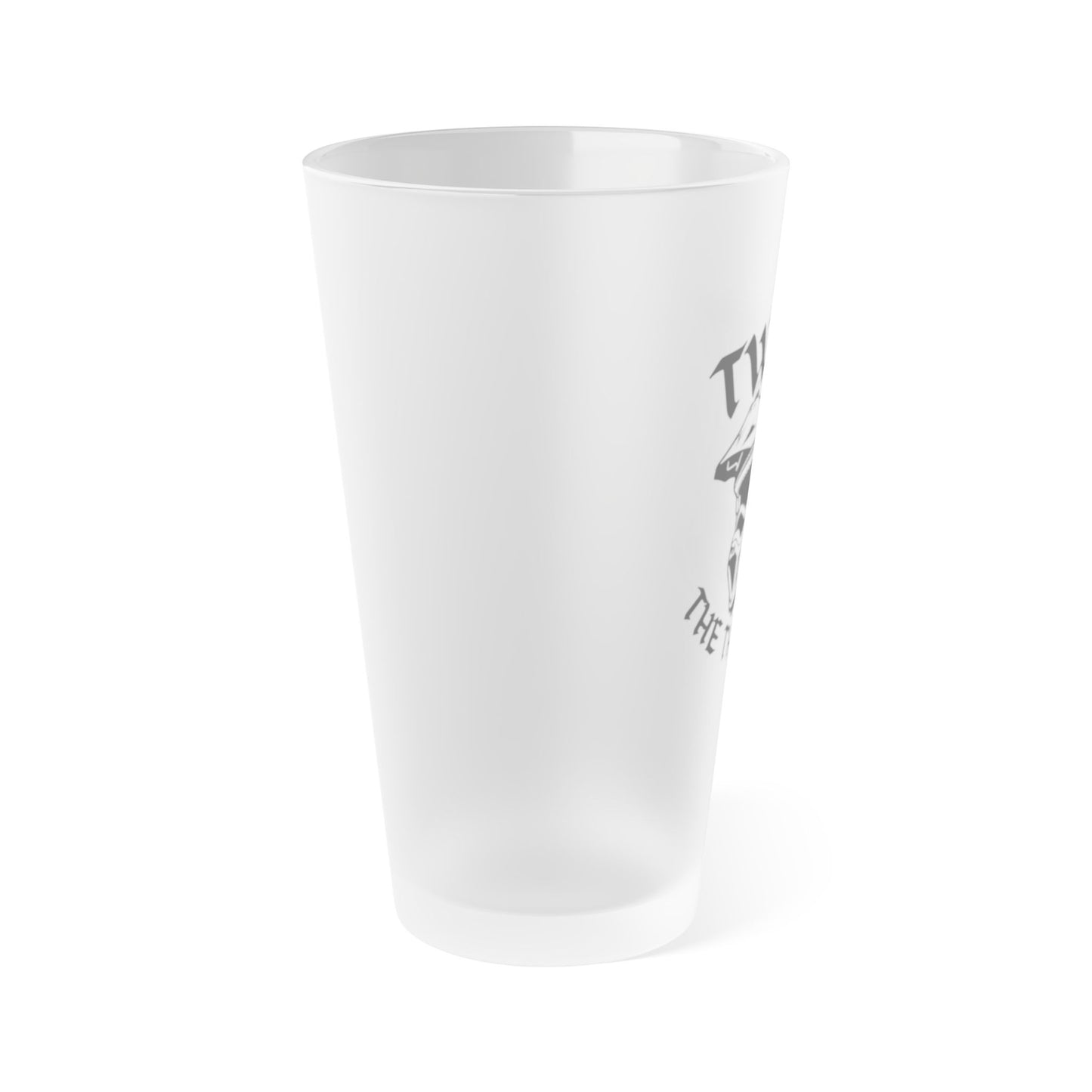 Twist The Throttle Frosted Pint Glass - 16oz Motorcycle Helmet Beer Glass