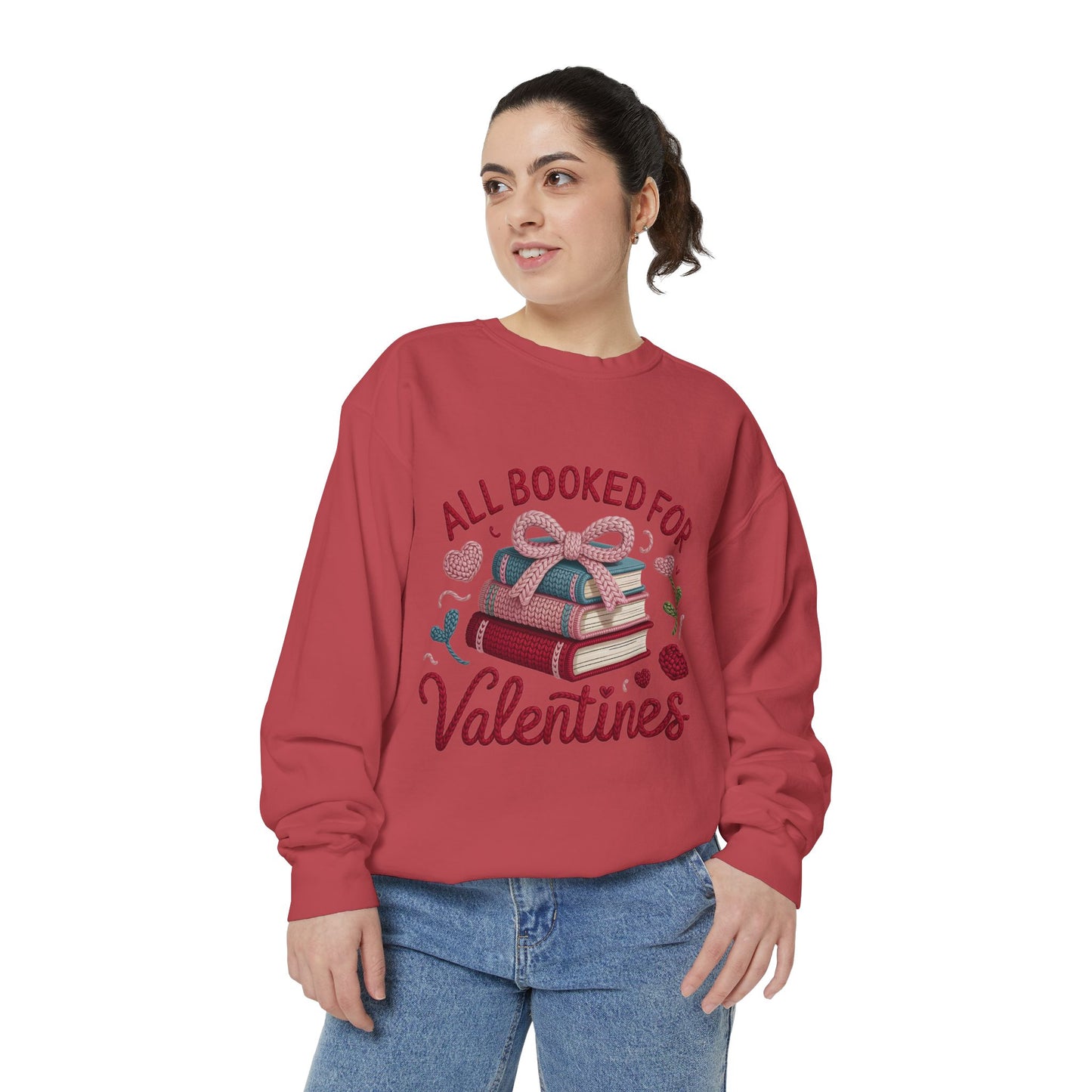Valentine's 'All Booked for Valentines' Book Lover Sweatshirt