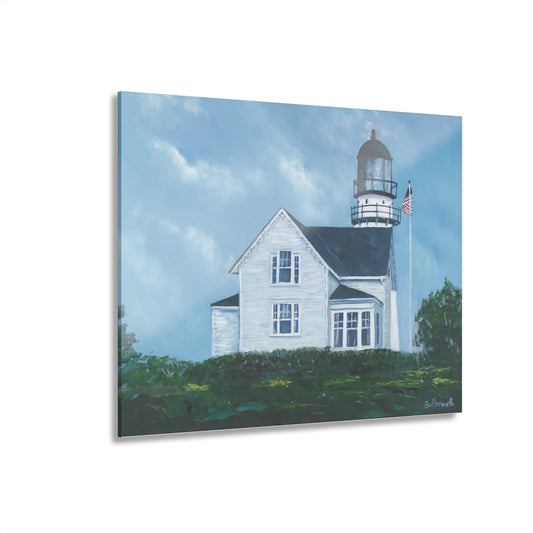 Cape Elizabeth Twin Lights Acrylic Print — Coastal Wall Art (French Cleat Hanging)