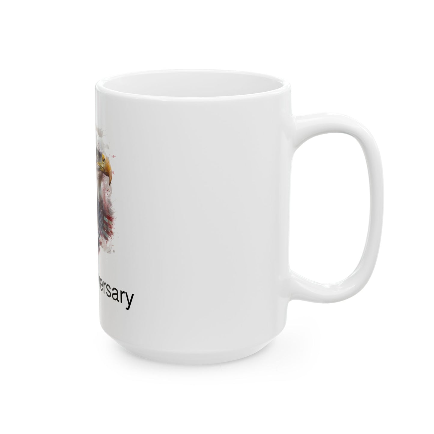 Double Bald Eagle 250th Anniversary Mug | American Flag Ceramic Mug