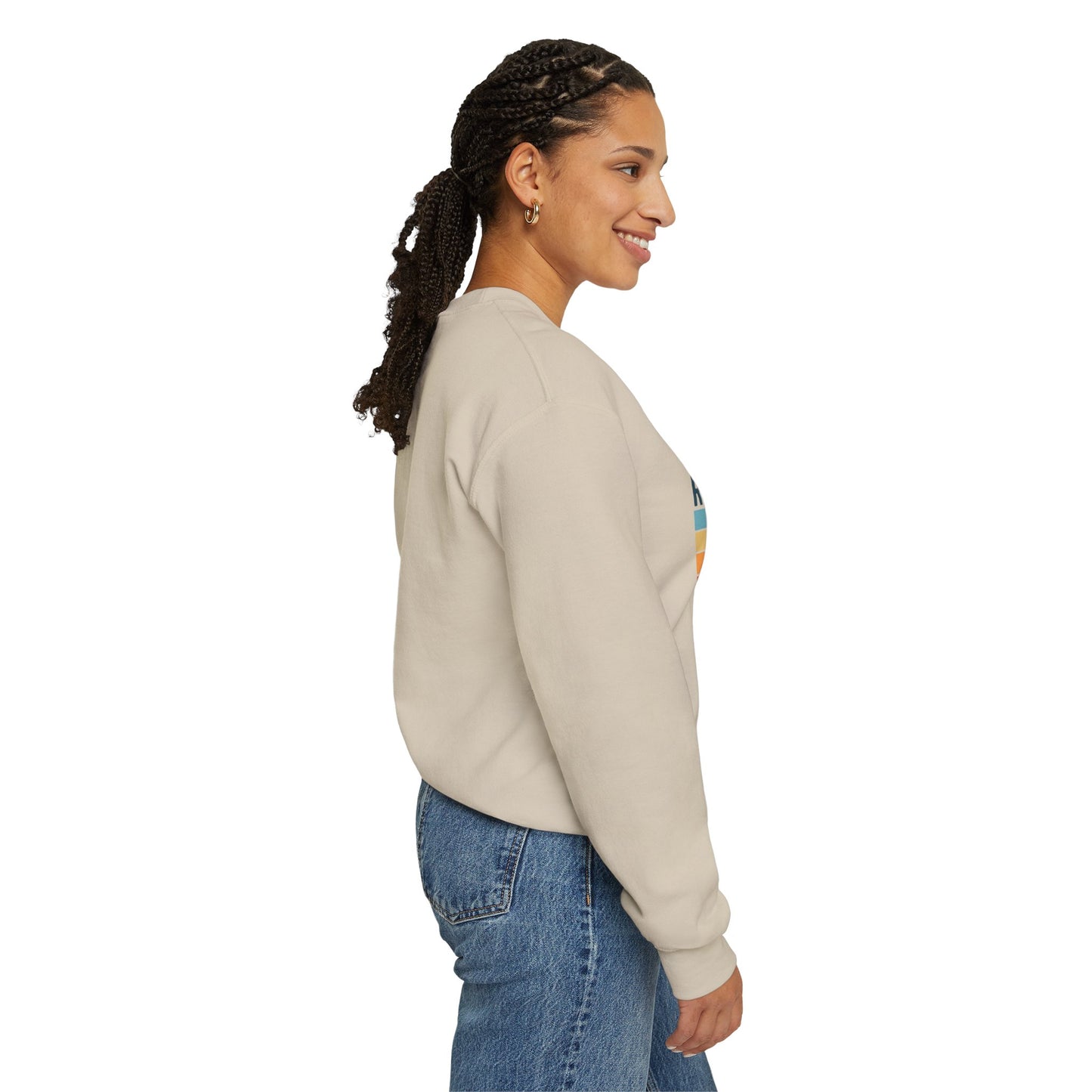 Ride the Wave Crewneck Sweatshirt — Retro Surf Wave Action