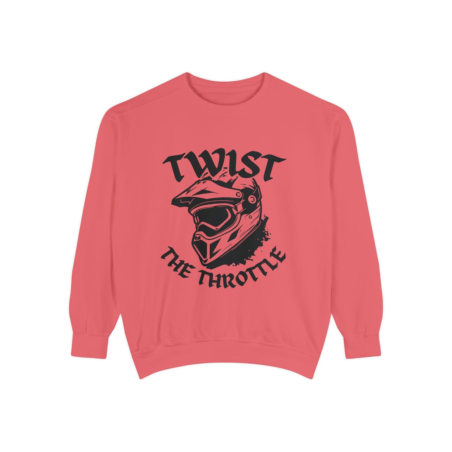 Twist the Throttle Motorcycle Helmet Sweatshirt — Biker Graphic Pullover